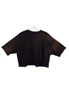 TOPSHOP Black Crewneck Boxy Tee